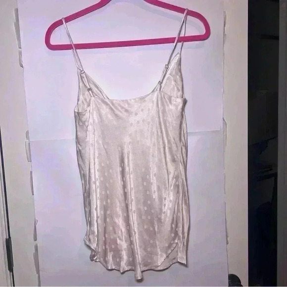 NWT Lovestitch Polka Dot Tank Camisole cowl neck Size Medium Slinky Cream - Picture 4 of 9
